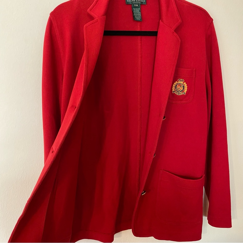 Lauren Ralph Lauren Notch Lapel Collar Long Sleeve Button Front Cardigan - Picture 6 of 12